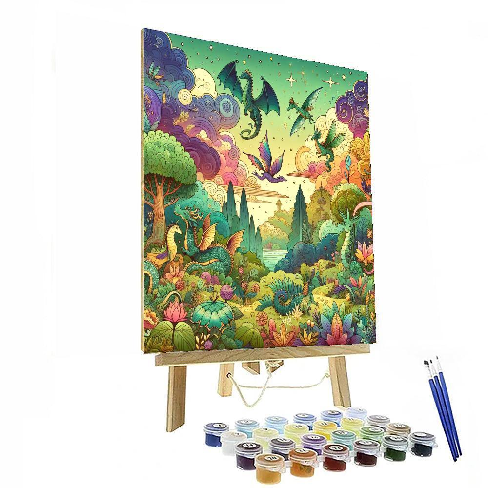 Mythical Creature Haven Paint By Numbers Art