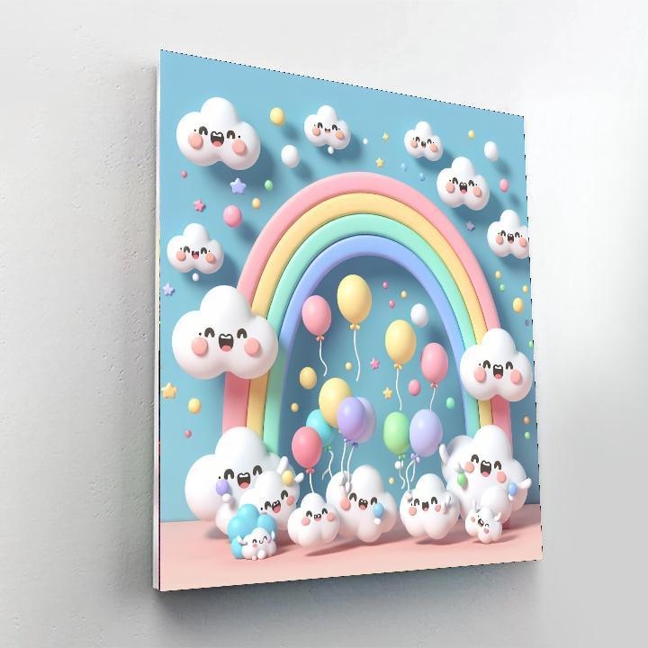 Whimsical Cloud Party Paint By Number