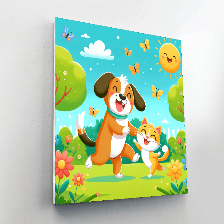 Incredible Adventures With Pets Number Painting