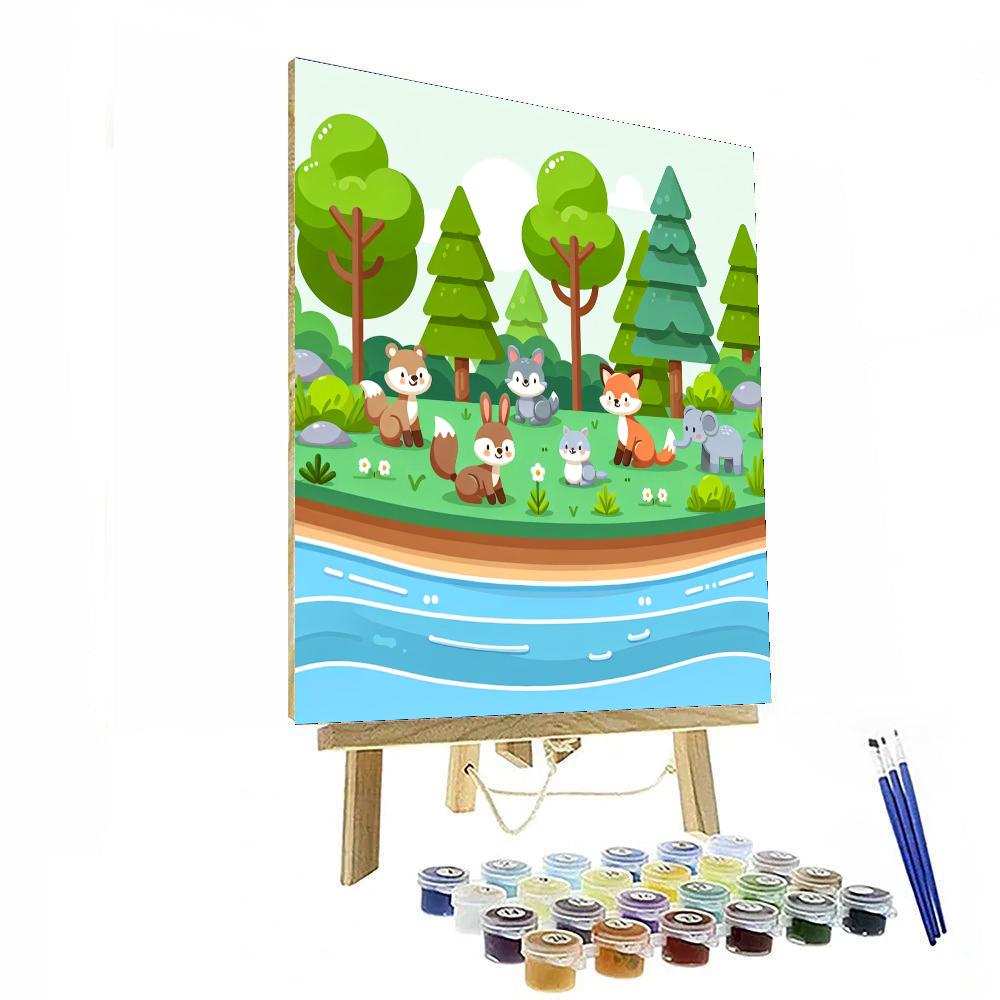 Riverbank Rendezvous Paint By Numbers Art