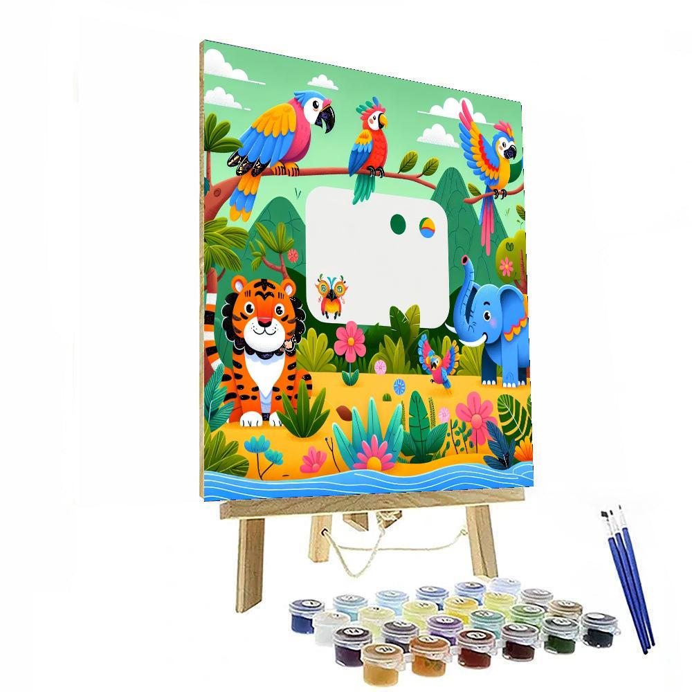 Mythical Jungle Safari Number Painting