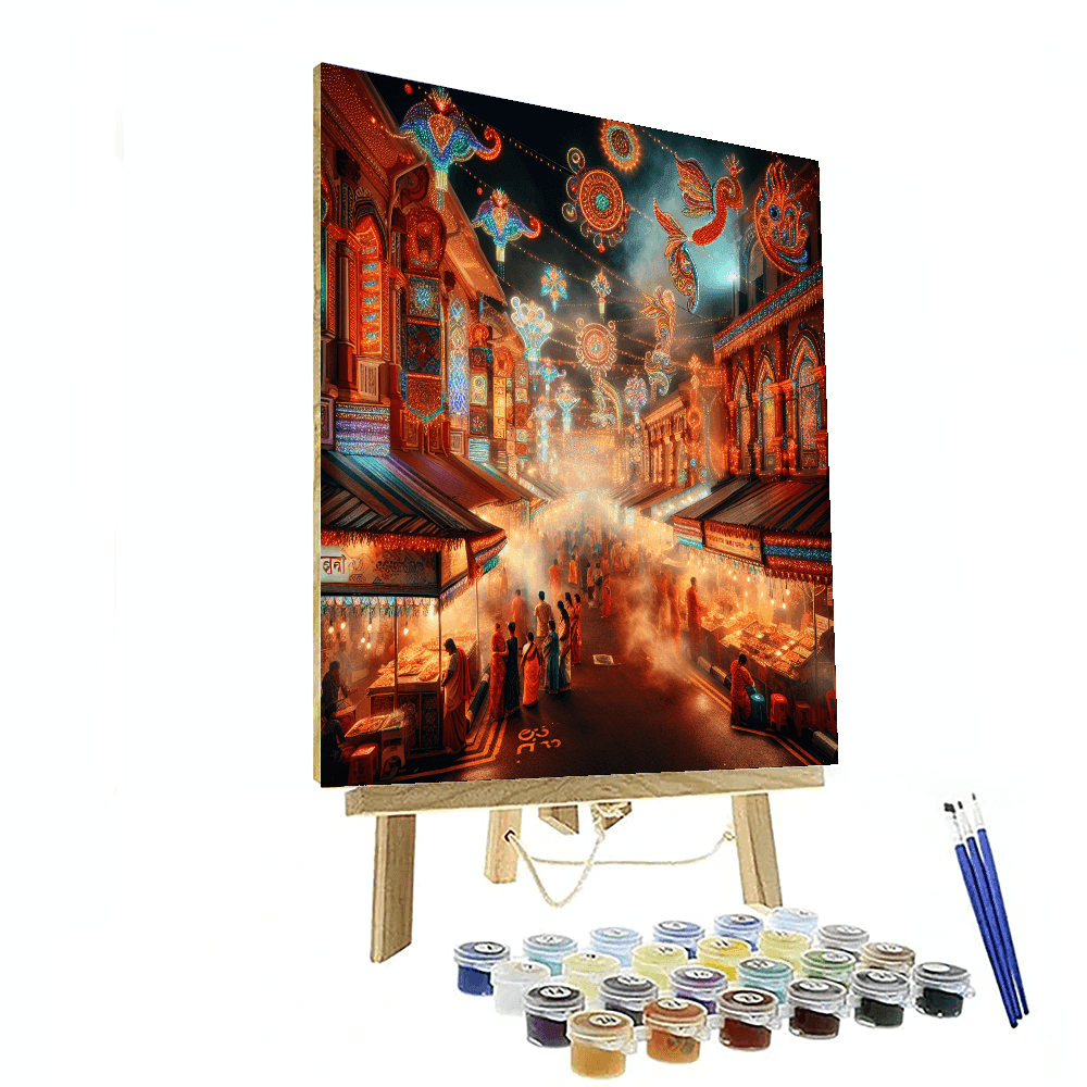 Diwali Light Festival - Singapore Number Painting