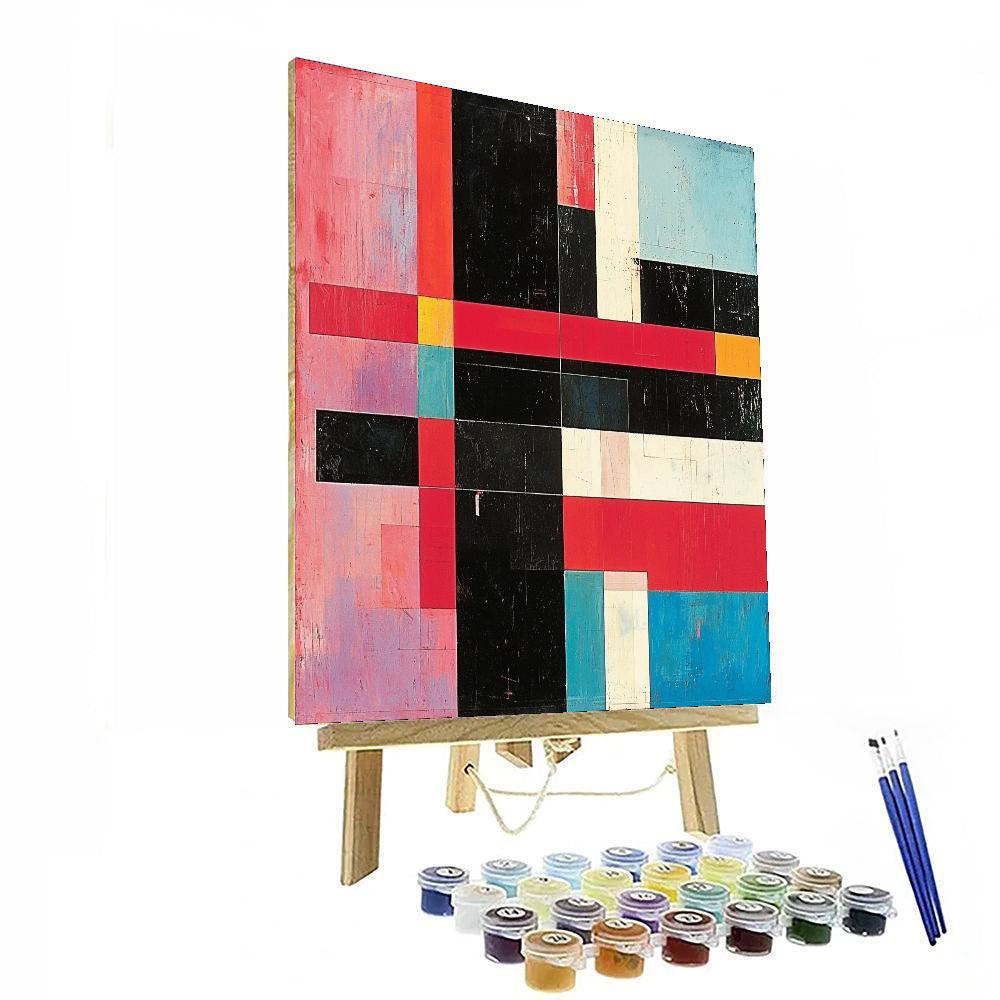 Kazimir Malevich Inspired Abstract Momentum  Painting Number Kit