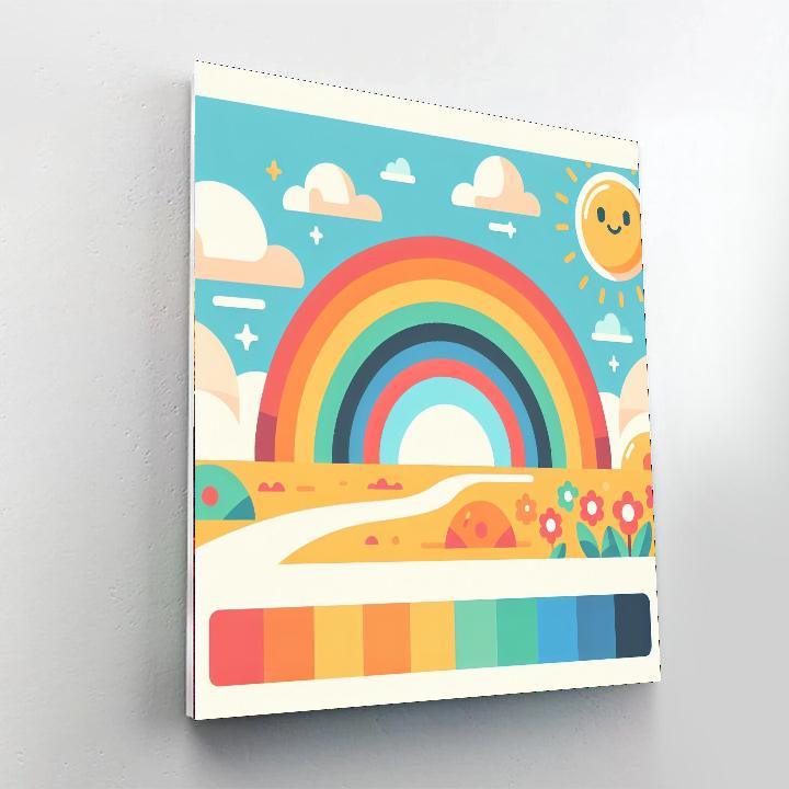 Whimsical Rainbow World Paint By Number