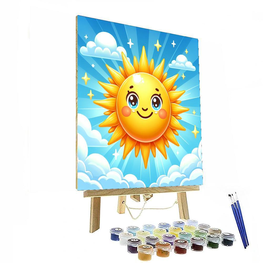 Charming Sun Paint By Numbers