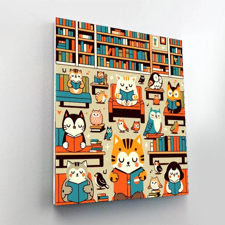 Cuddle In Cozy Library Painting By Numbers Kit