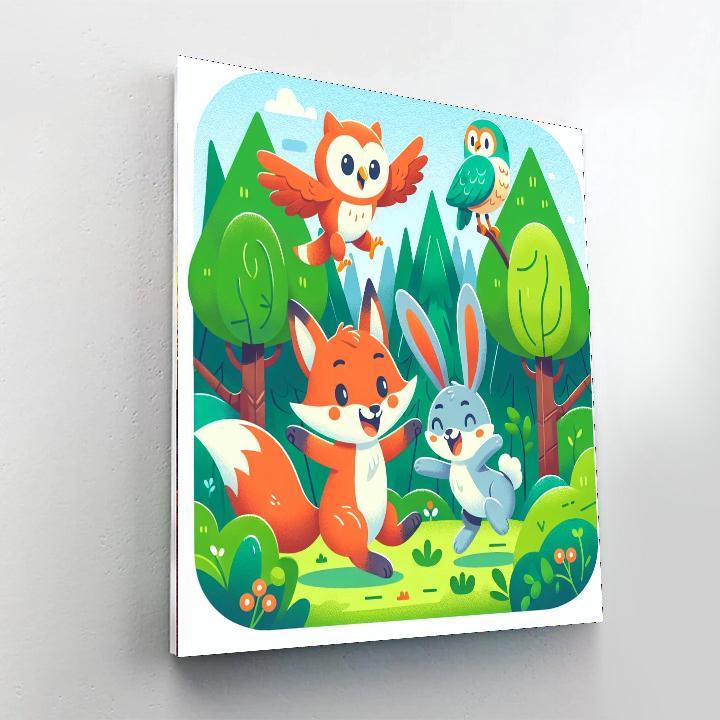 Forest Frolic Fun DIY Paint By Numbers