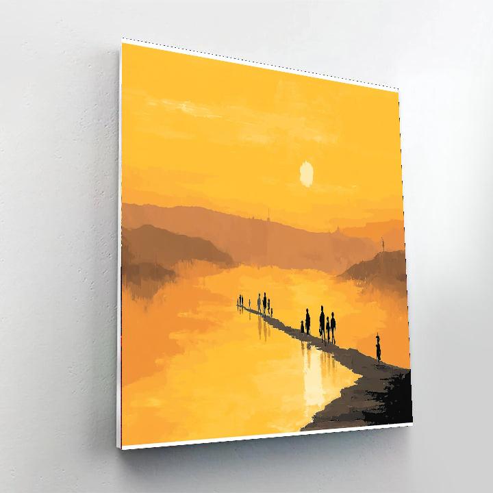 Golden Hour Glow Numbered Painting Kits
