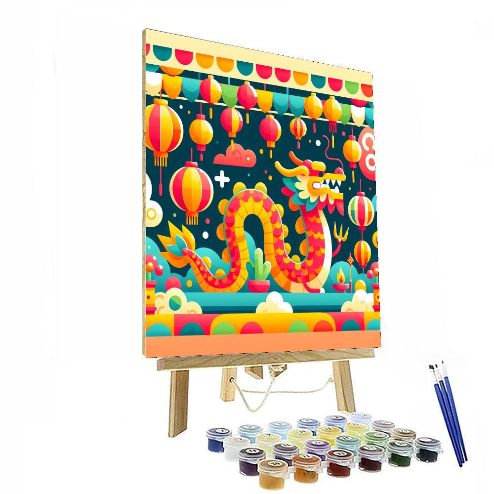 Mystic Chinese Dragon Dance Paint By Numbers Art