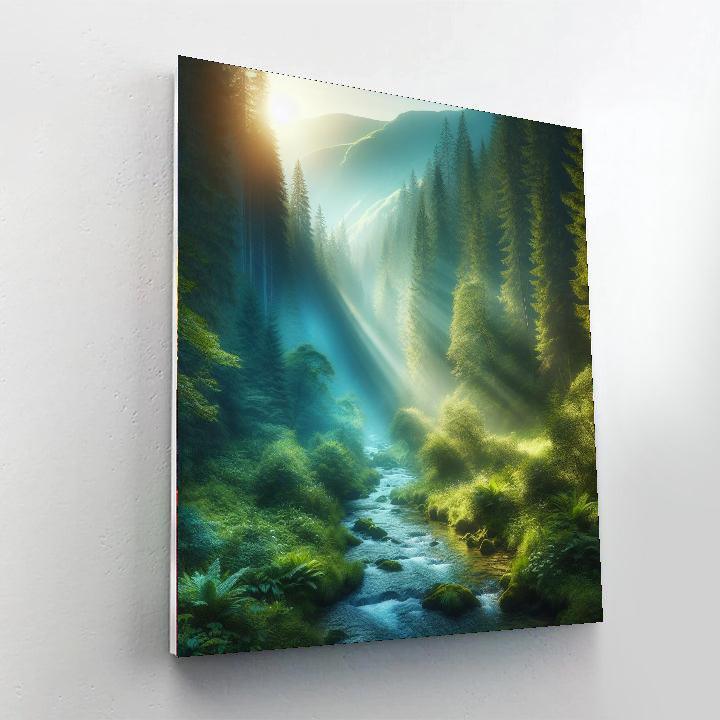 Meditative Mountain Stream Paint By Numbers Kits