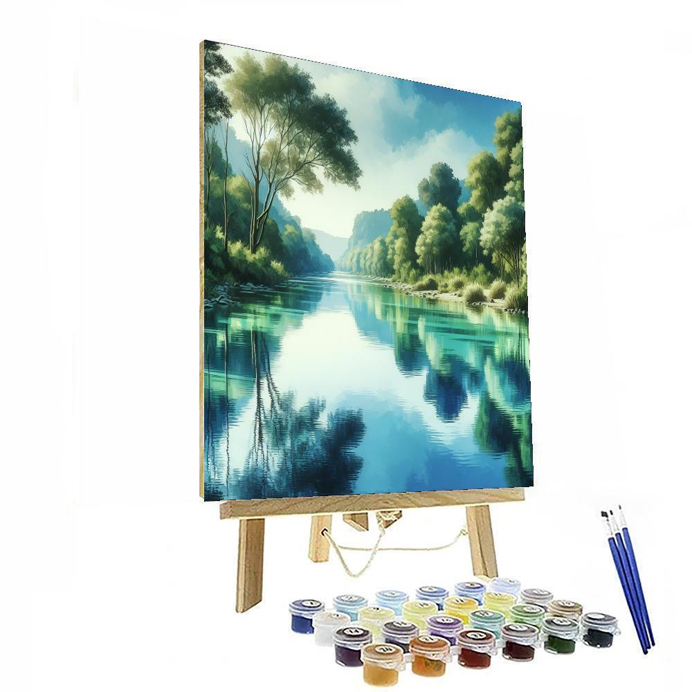Quiet River Reflections Number Painting