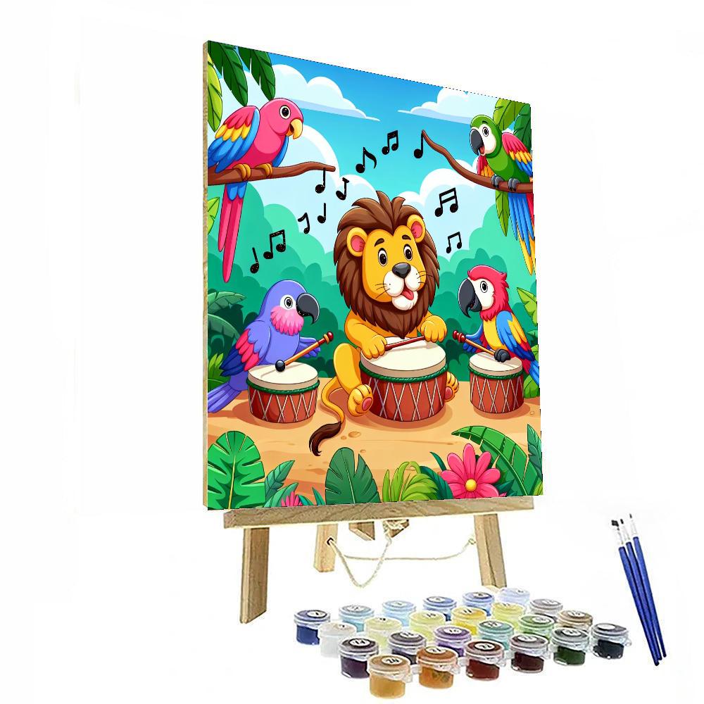 Wild Jungle Band Painting Number Kit