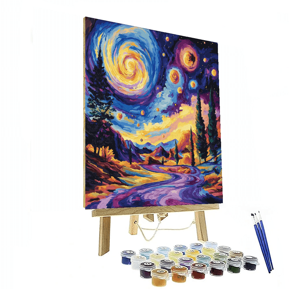 Salvador Dali Inspired Galaxy Voyage  Paint By Numbers Kits