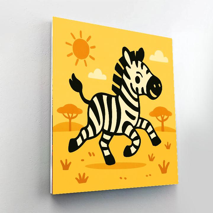 Zany Zebra Safari DIY Paint By Numbers