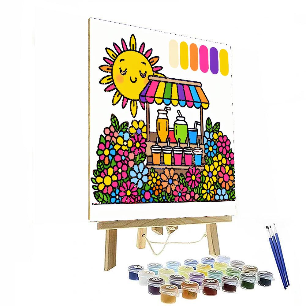 Sunny Lemonade Stand Numbered Painting Kits
