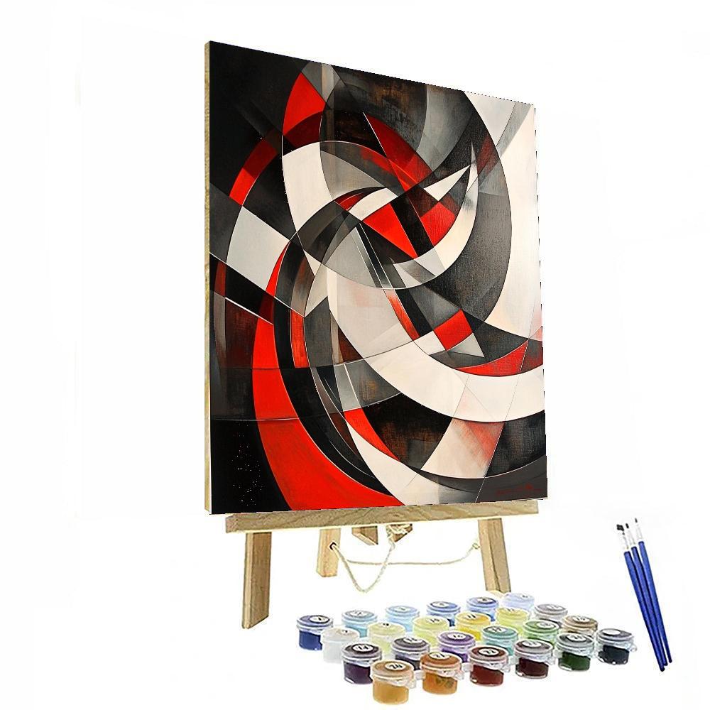 Kazimir Malevich Inspired Dynamic Space  Paint By Color