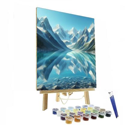 Glistening Alpine Lake DIY Paint By Numbers