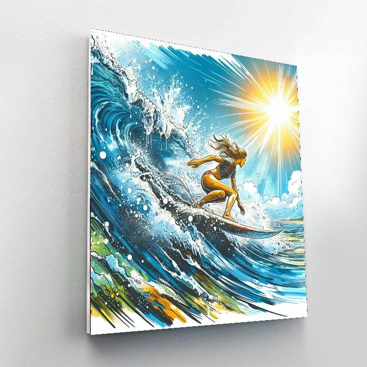 Dynamic Surf Adventure Paint By Numbers