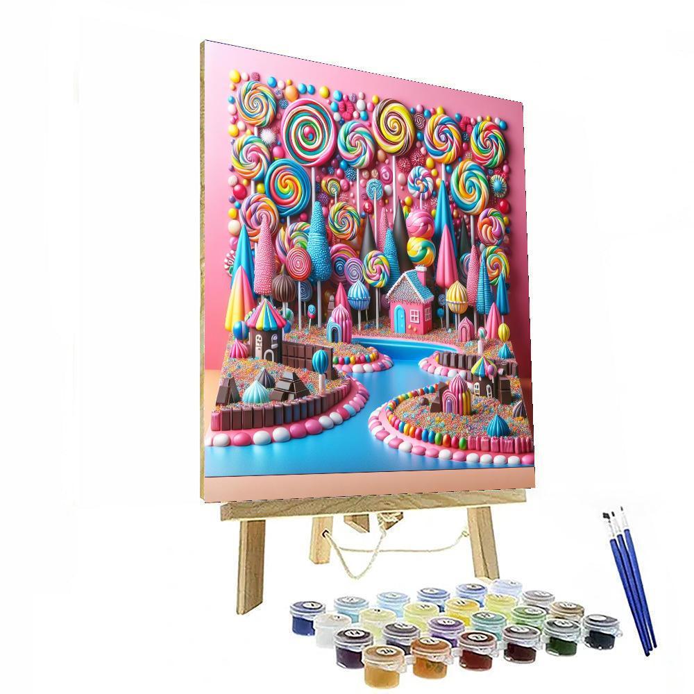 Delightful Candyland Numbered Painting Kits