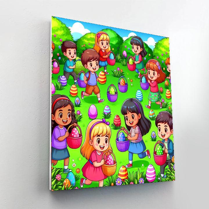 Easter Egg Hunt Delight Paint By Number
