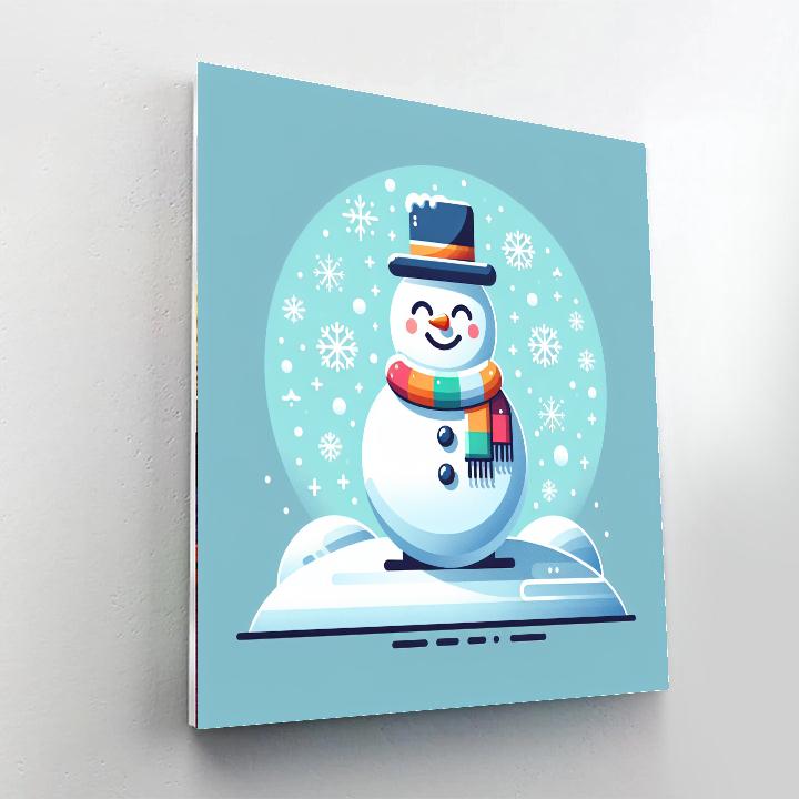 Frosty Snowman Number Painting