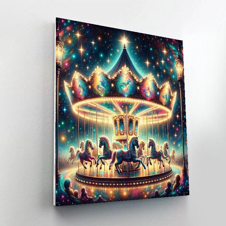 Starlit Carousel Dreams Numbered Painting Kits