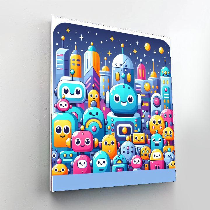 Robot Invasion Paint By Color