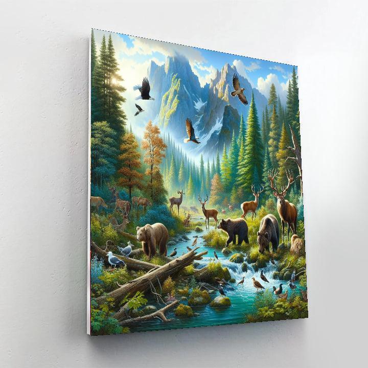 Enchanting Wildlife Haven Numbered Painting Kits