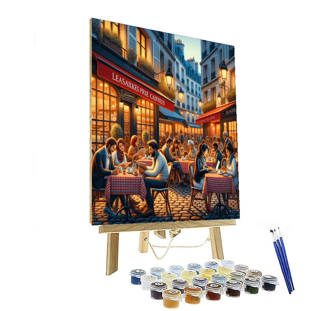 Parisian Café Evening - DIY Painting By Numbers Kit
