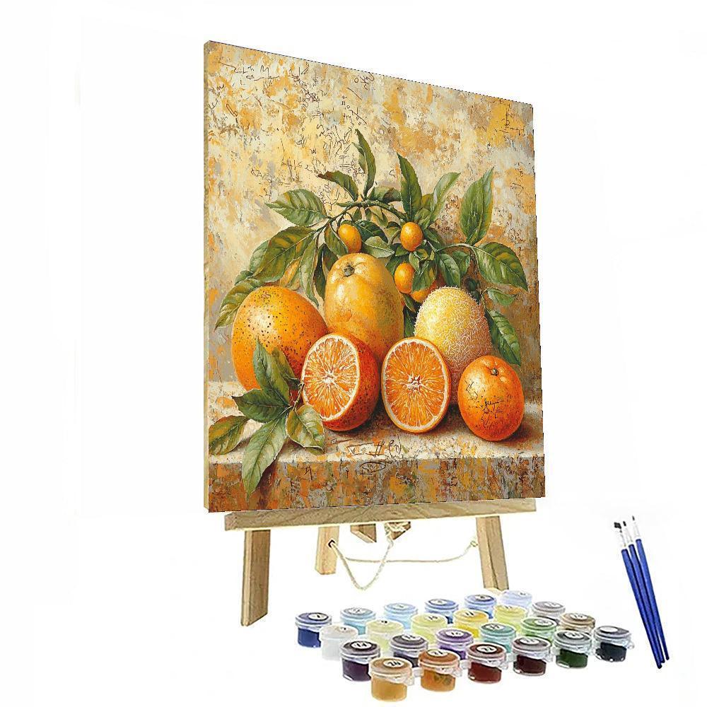 Leonardo Da Vinci Inspired Fruits Of Serenity  Numbered Painting Kits