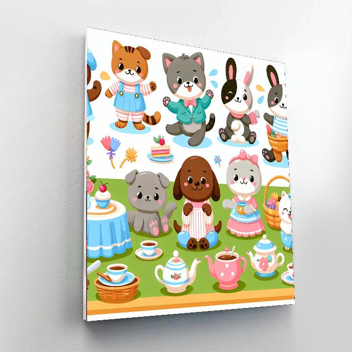 Funny Pet Adventures Painting Number Kit