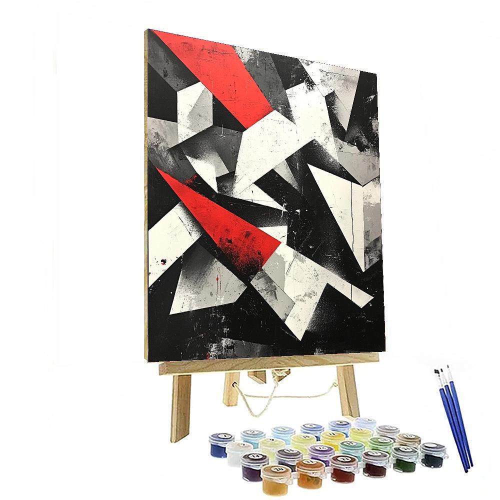 Banksy Inspired Reflections Of Conflict  Number Painting