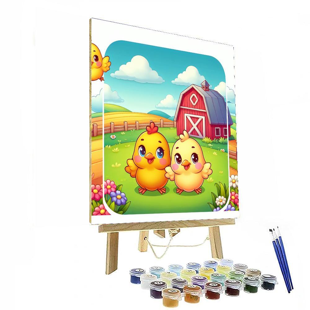 Chirpy Chick Adventure Paint By Numbers Art