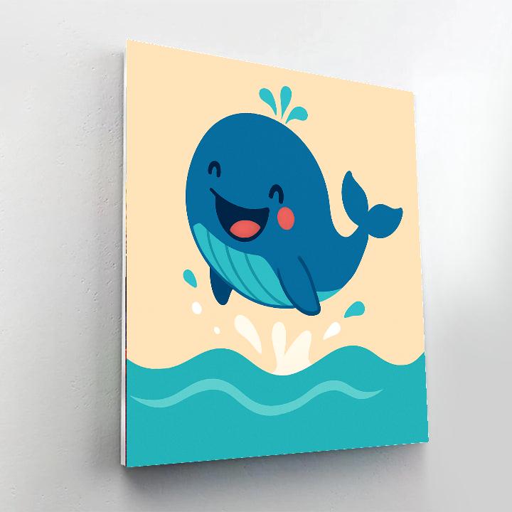 Giggling Whale DIY Paint By Numbers