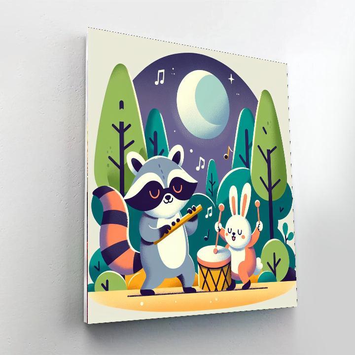 Forest Animal Orchestra Painting By Numbers Kit
