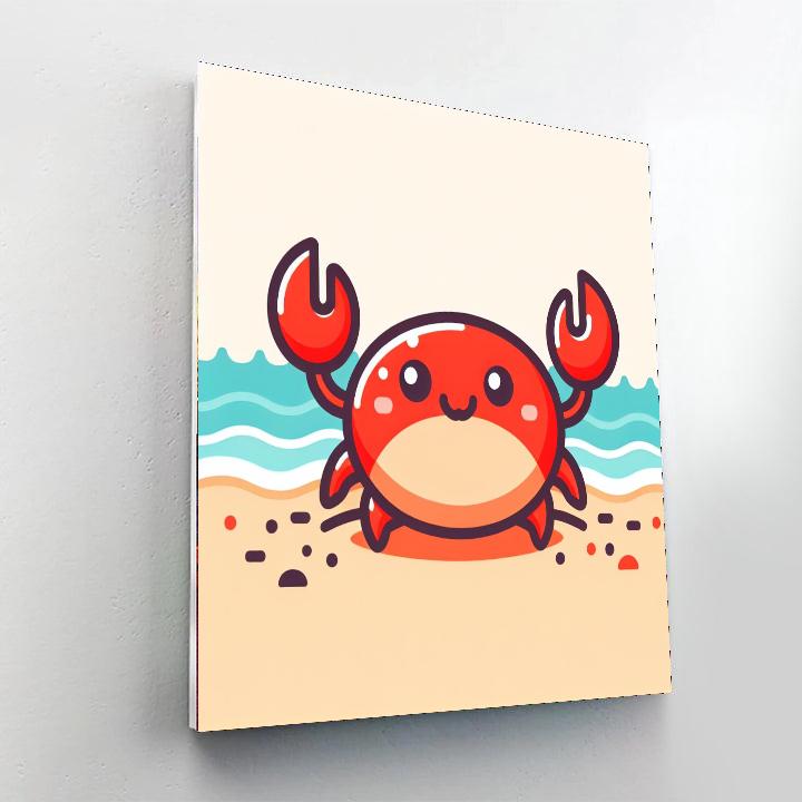 Fun Crab DIY Paint By Numbers