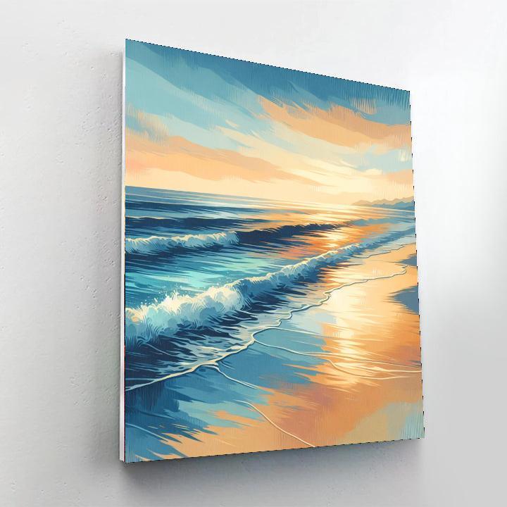 Coastal Waves Serenity Paint By Numbers Art