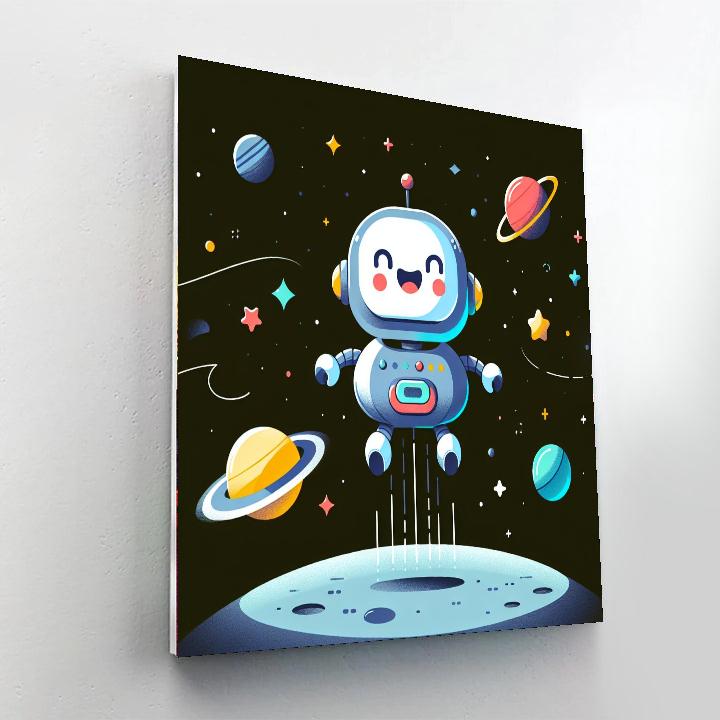 Cosmic Robot Explorer Number Painting