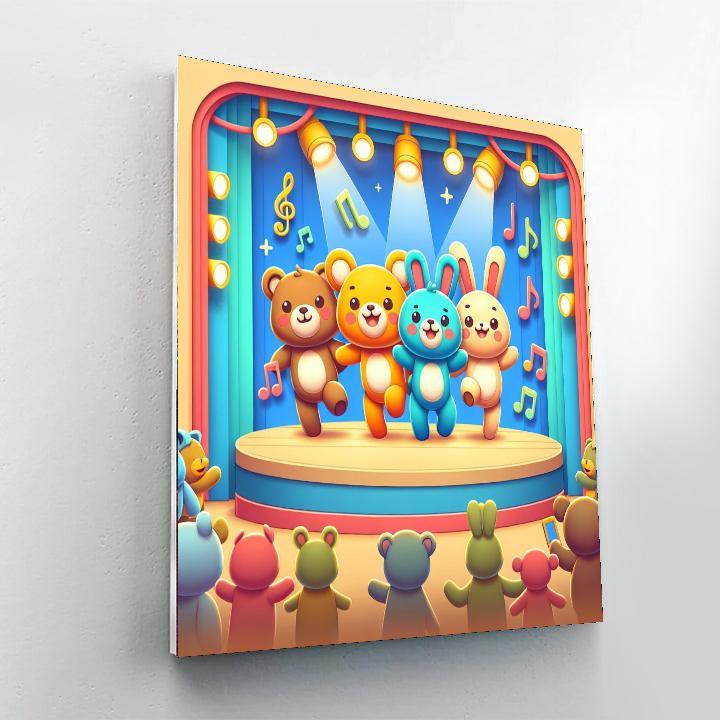 Animal Dance Party Paint By Numbers