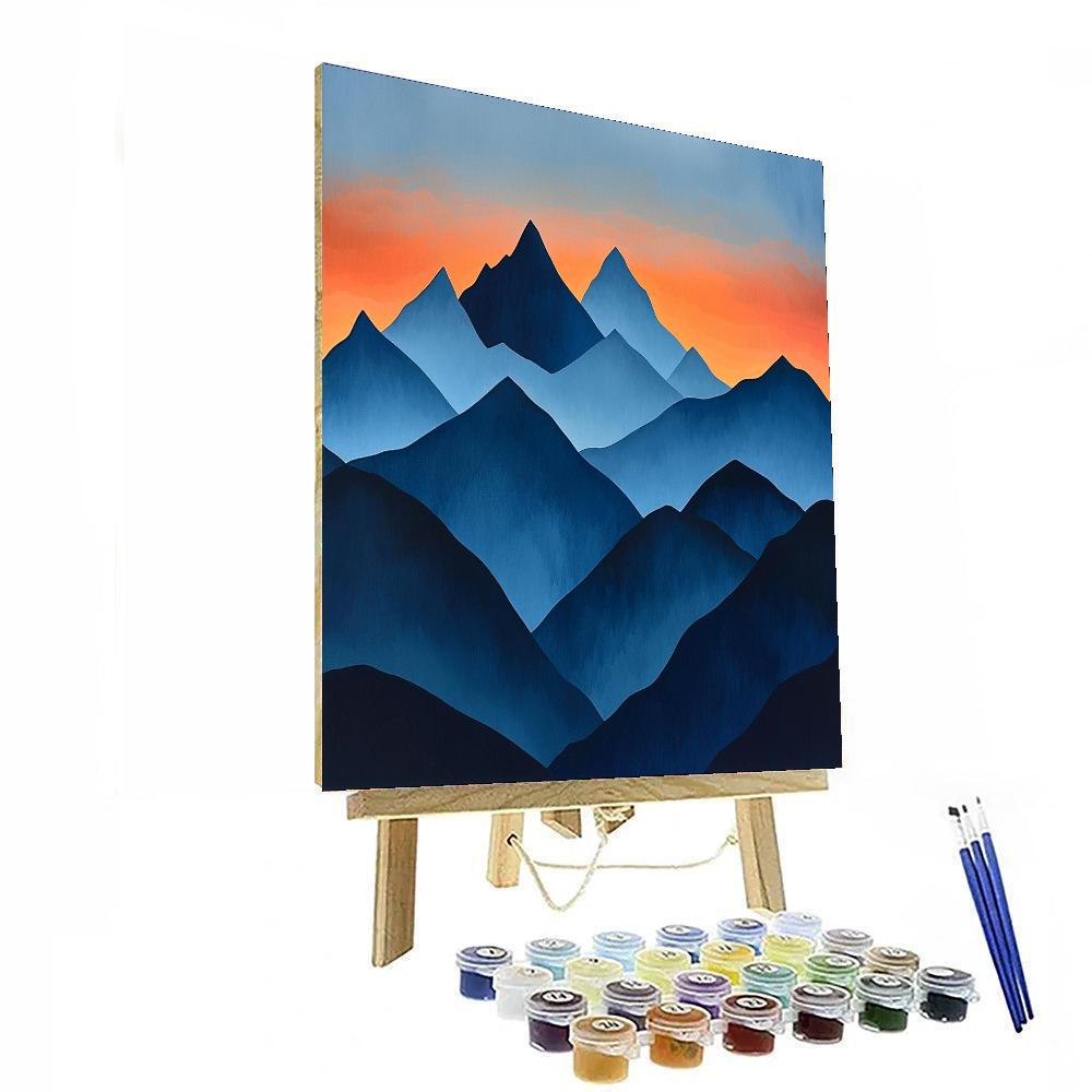 Paul Cézanne Inspired Twilight Mountain Dreams  Painting By Numbers Kit