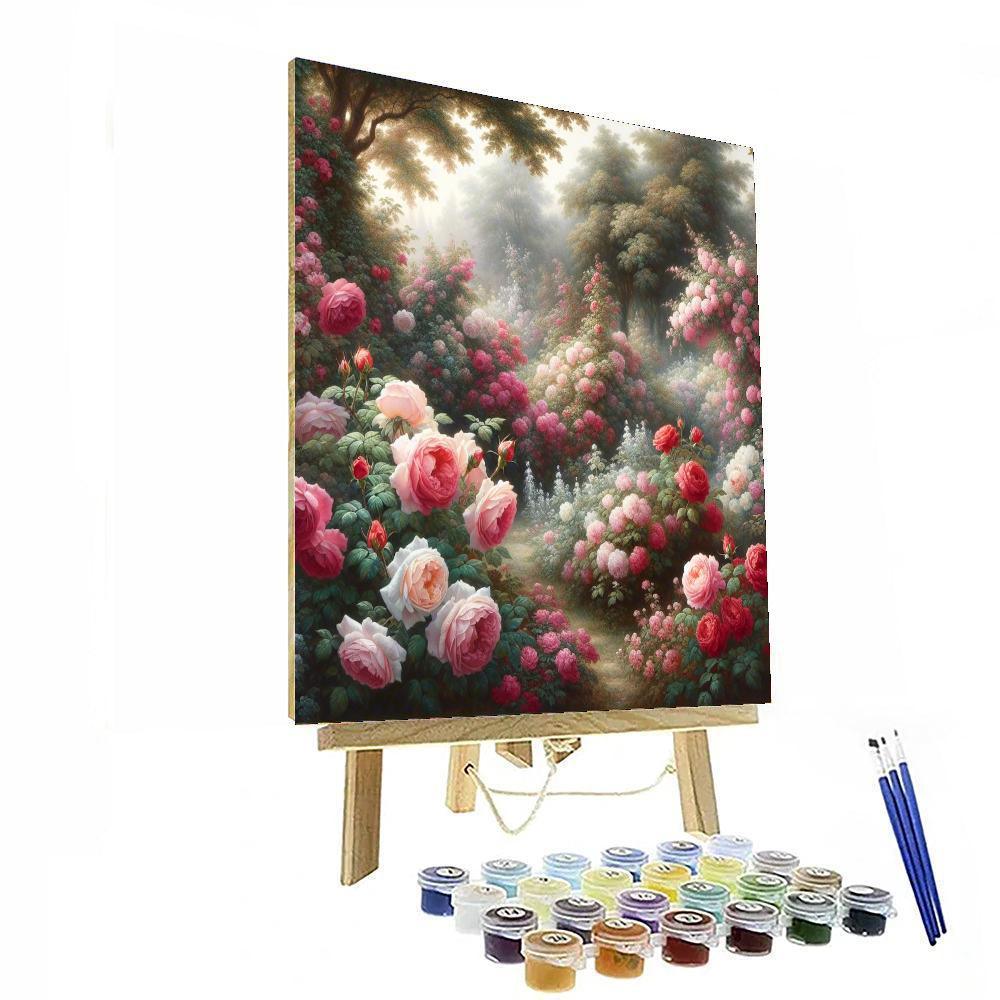 Romantic Rose Garden Paint By Numbers Art