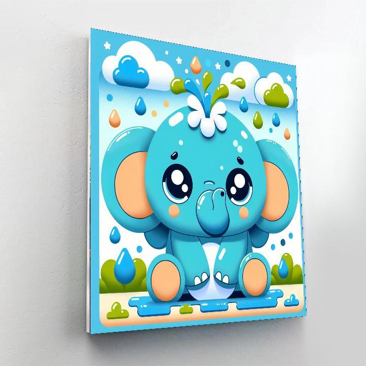Jolly Elephant Paint By Numbers Art