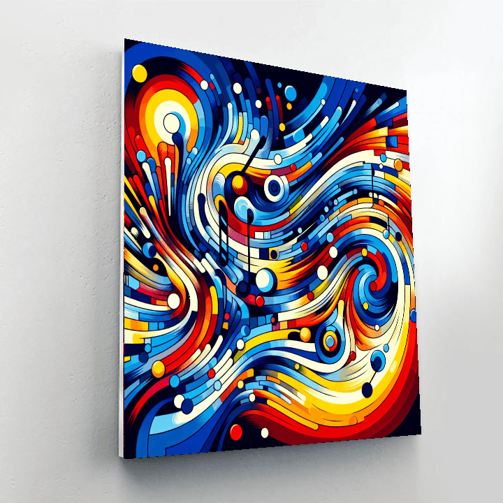 Dynamic Abstract Symphony Painting By Numbers Kit