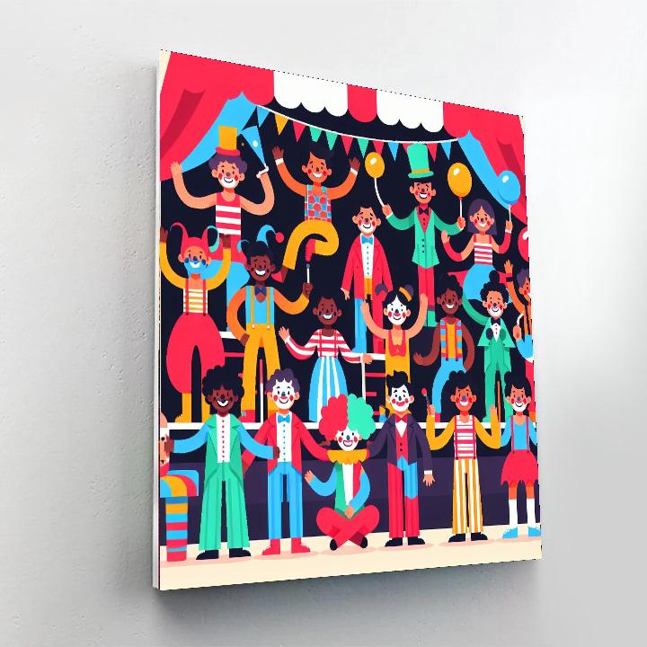 Cheery Circus Adventure Paint By Numbers Art