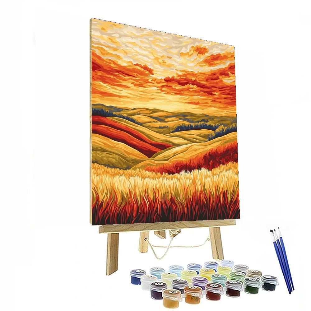 Leonardo Da Vinci Inspired Ember Glow  Paint By Number