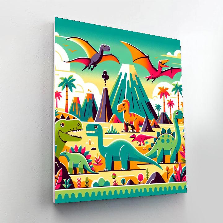 Doodle Dino Painting Number Kit