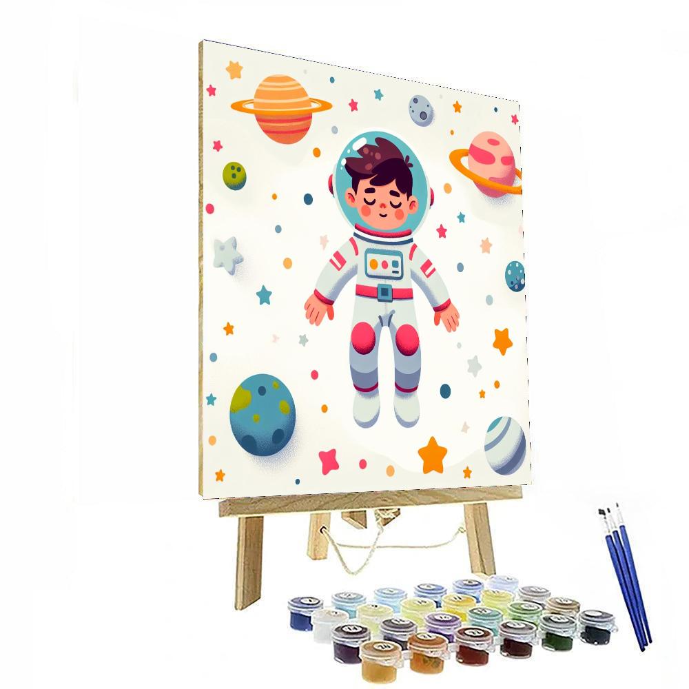 Galactic Astronaut Quest Painting By Numbers Kit