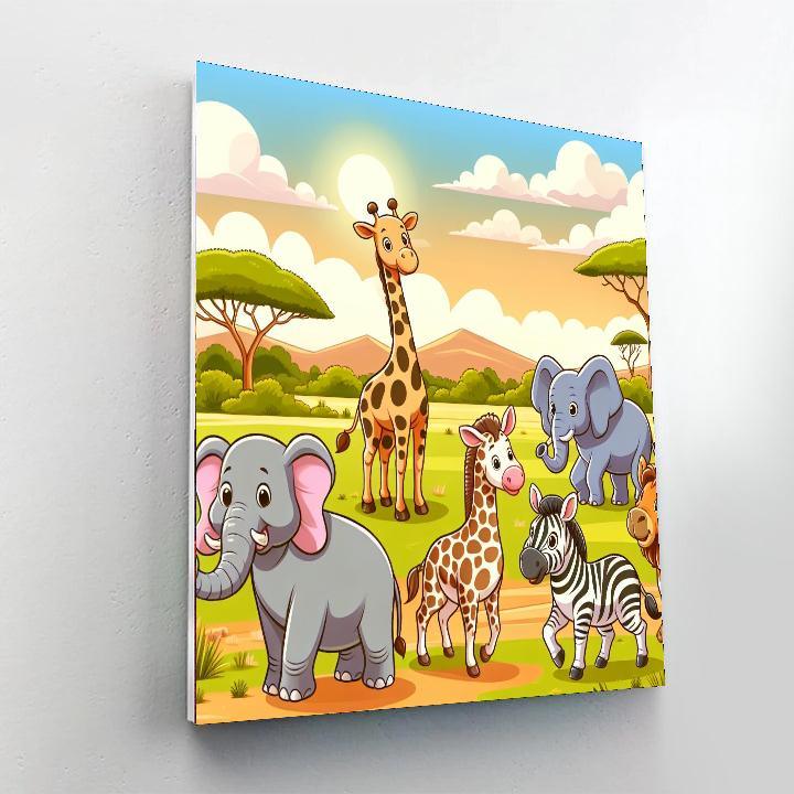 Sunlit Savannah Stroll Painting Number Kit