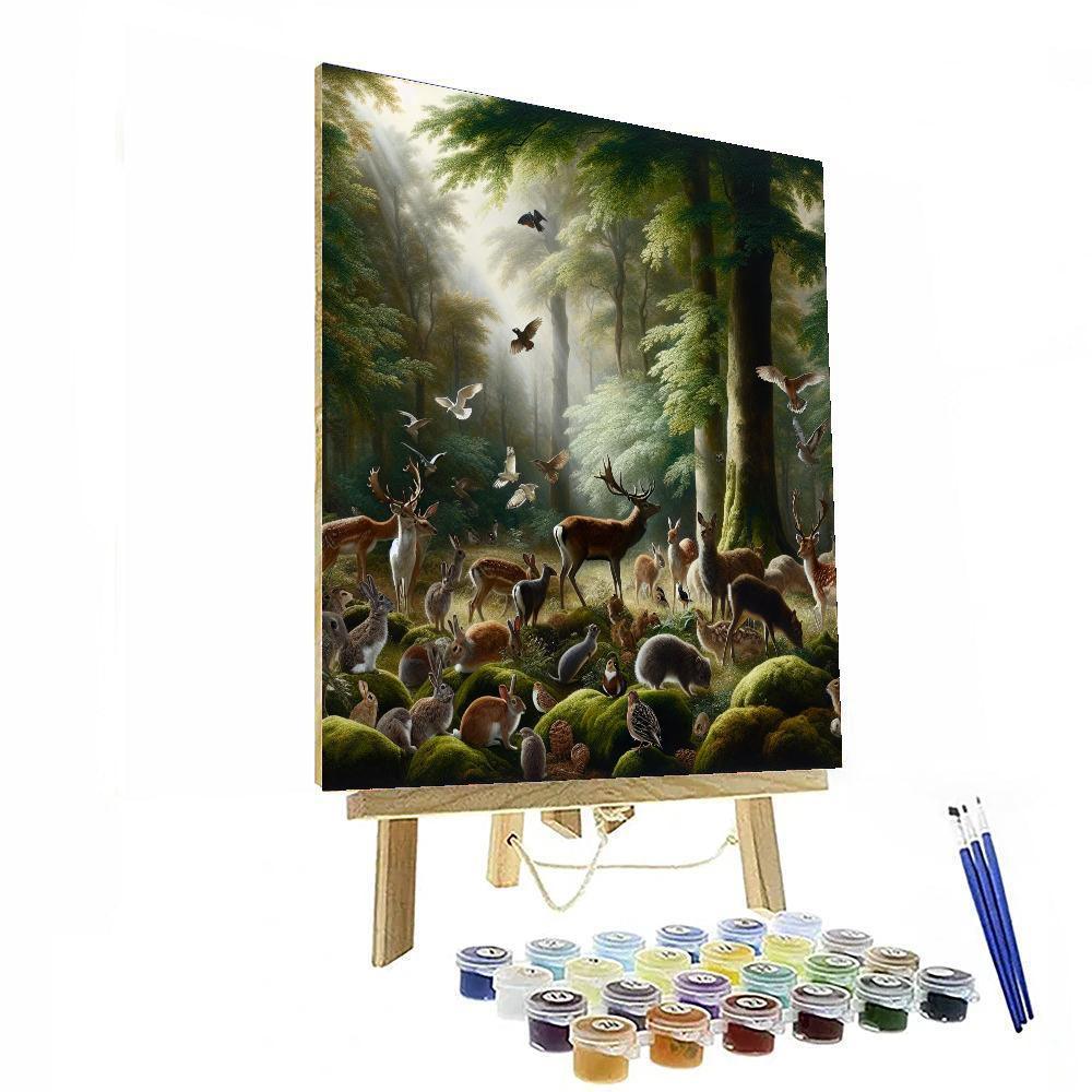 Mystic Woodland Animals DIY Paint By Numbers