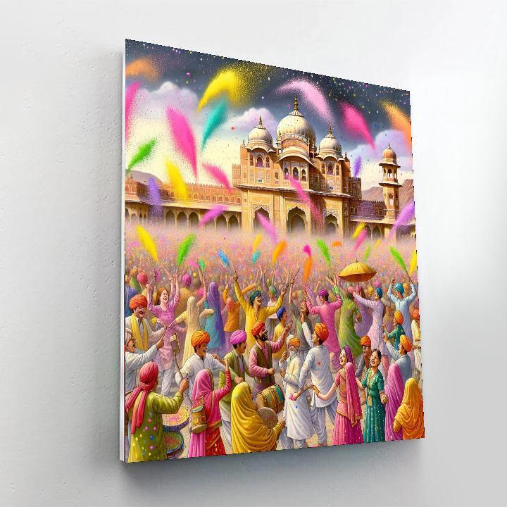 Holi - Festival Of Colors, Jaipur, India Paint By Numbers Art